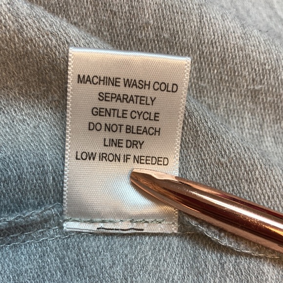 Mind Over Matter Long Sleeve Heather Grey Striped Sweater Dress Sz L - Picture 10 of 10